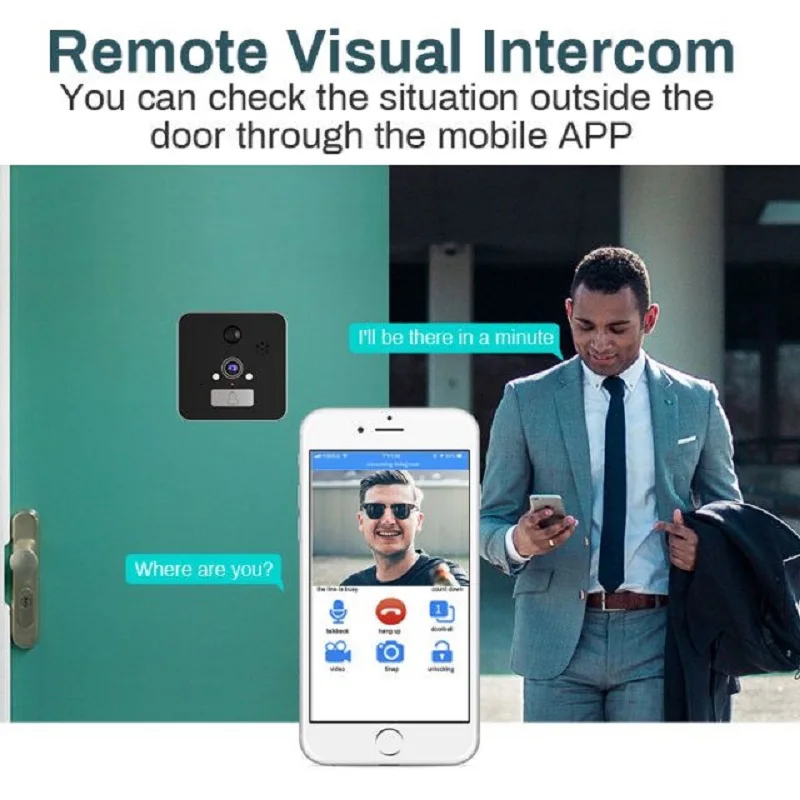 Saful 5 ''Wi Fi дверной глазок Камера 120 градусов с детектором движения Ночное