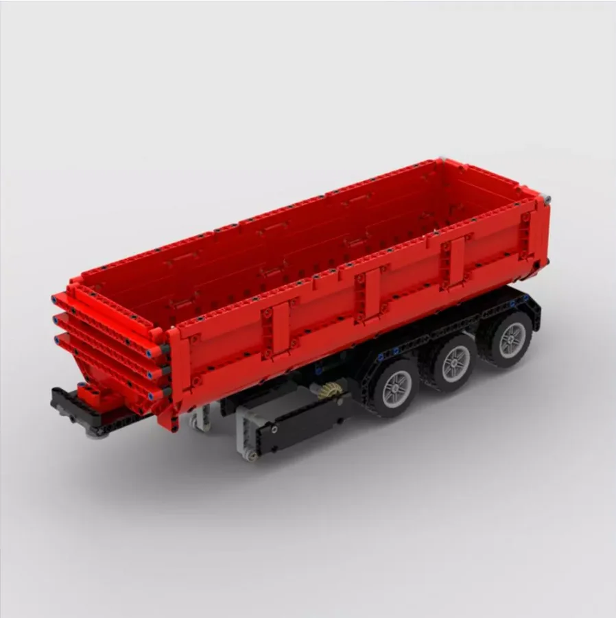 

NEW 2021 lepinsTechnology building block moc-41415 truck head three axle dump truck lift assembly toy boy birthday gift