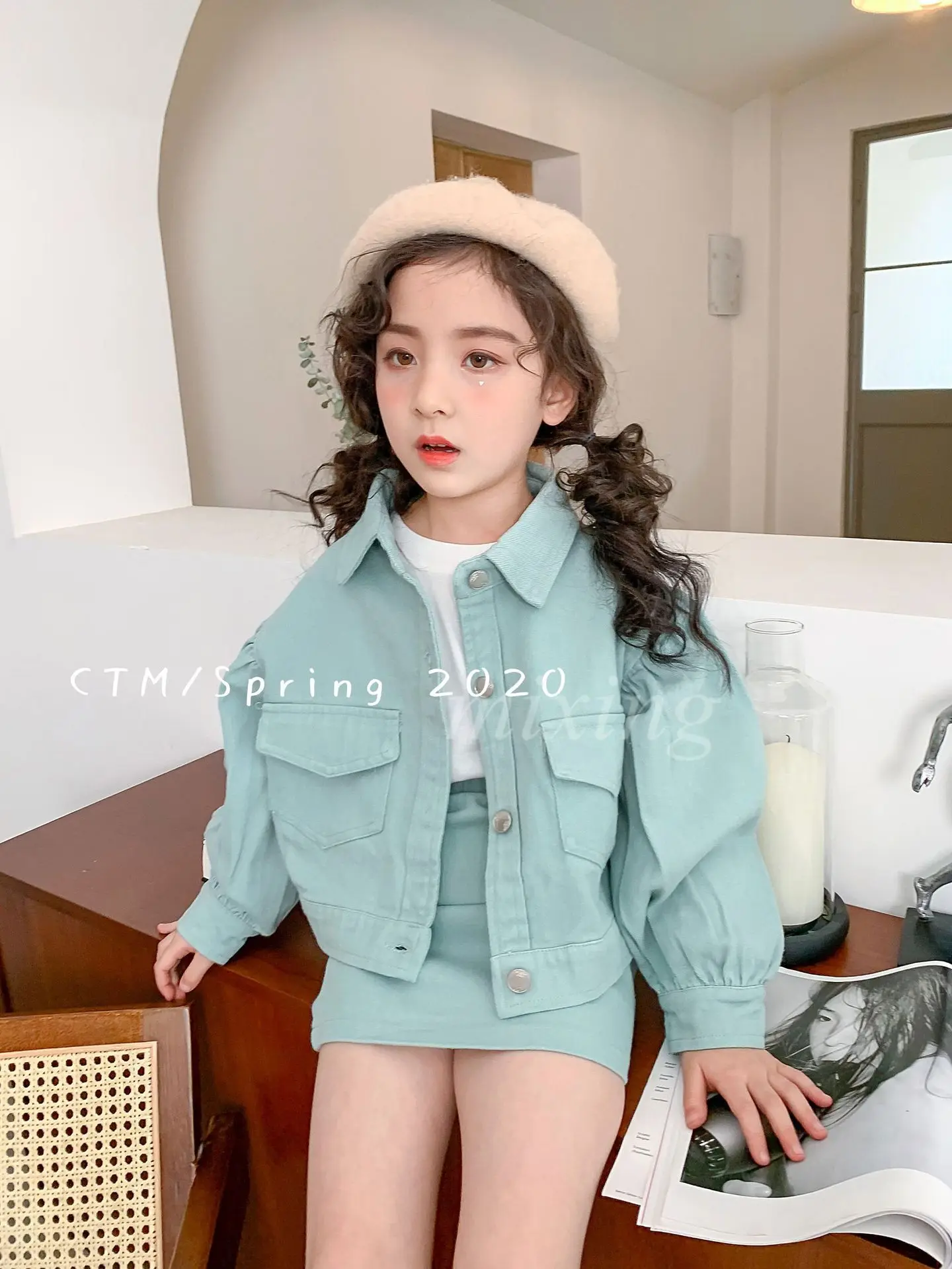 Комплект одежды для детей 2020 г. Весенний Новый Детский Костюм Детское пальто с