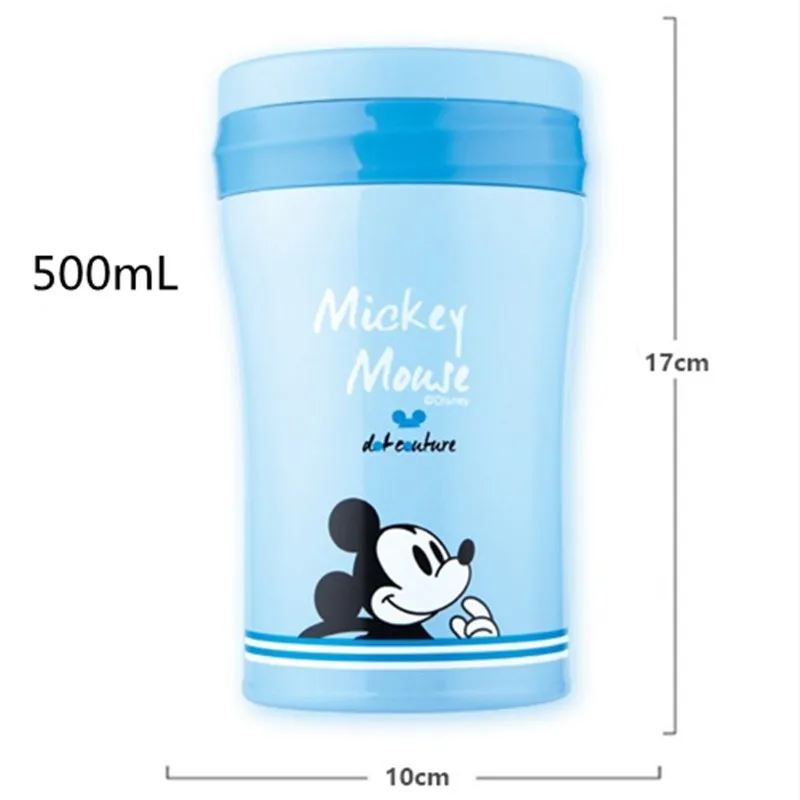 500 мл Дисней Микки Минни Маус мультфильм чашка для воды 304 нержавеющая сталь вакуумная изоляционная кружка портативный Пароварка горшки для женщин Подарки