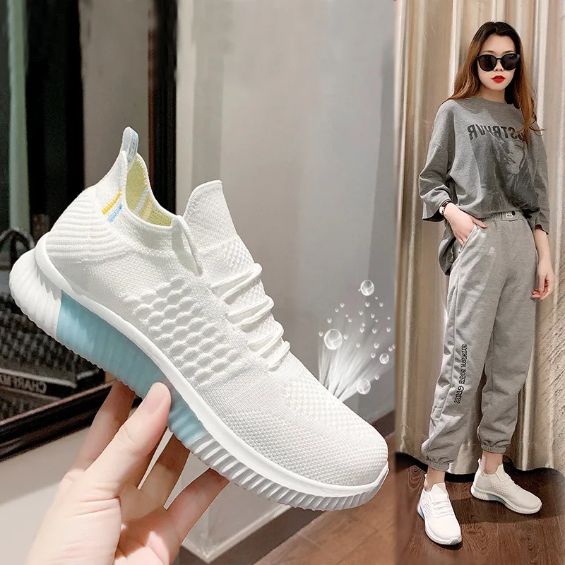 

Women's Spring And Autumn Mesh Mesh Shoes Hollow Breathable Sneakers All-match Casual Net Red White Shoes Women's Shoes