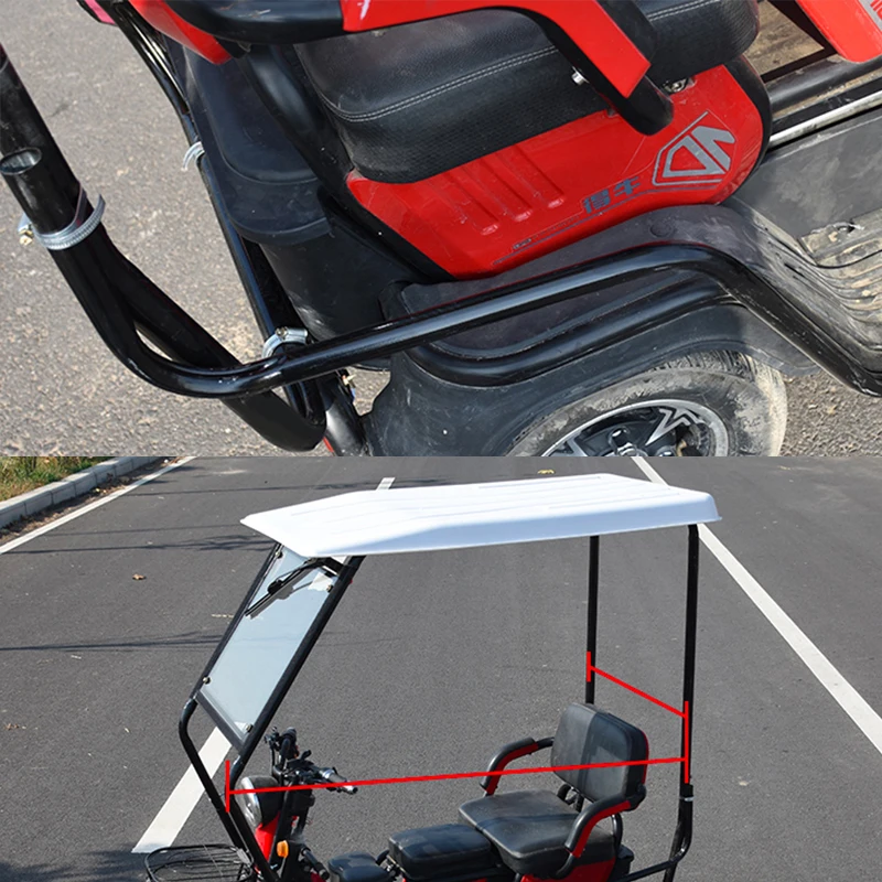 Adult Men Lady Tricycle Motorcycle Canopy Umbrella Awning Electric Car Waterproof Sun Block Rain Shield Thickened Can | Автомобили и