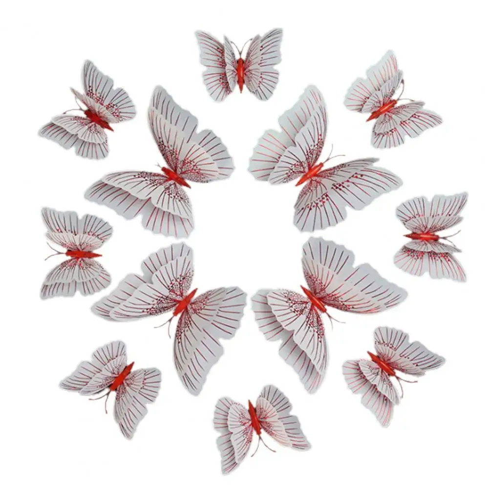 

Hot Sales 12Pcs Wall Sticker 3D Removable PVC Multi-use Flying Animal Magnet Decal for Kids