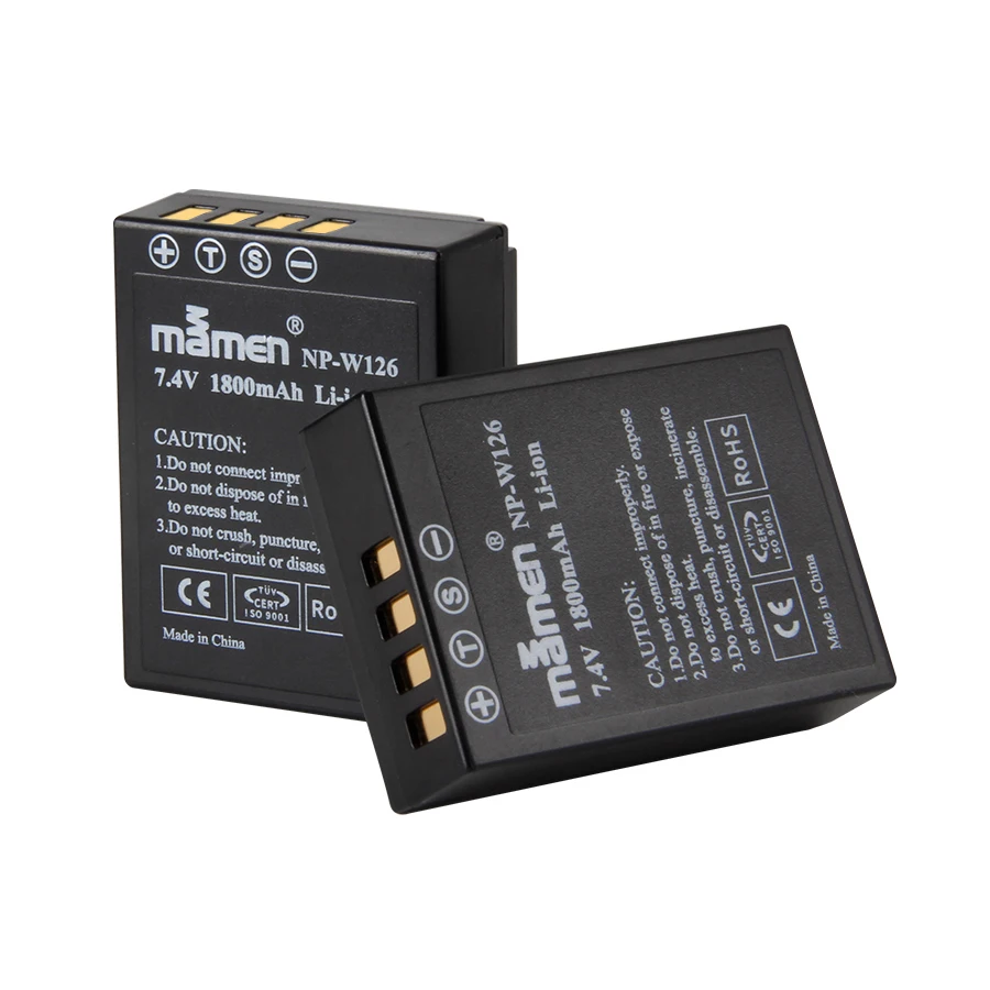 Mamen 2 шт. NP-W126S NPW126 NP-W126 цифровой Батарея для fuji плёнки X Pro2 Pro1 E1 E2 E2S 100F M1 A1 A2 T1 T2 T10 T20 батареи