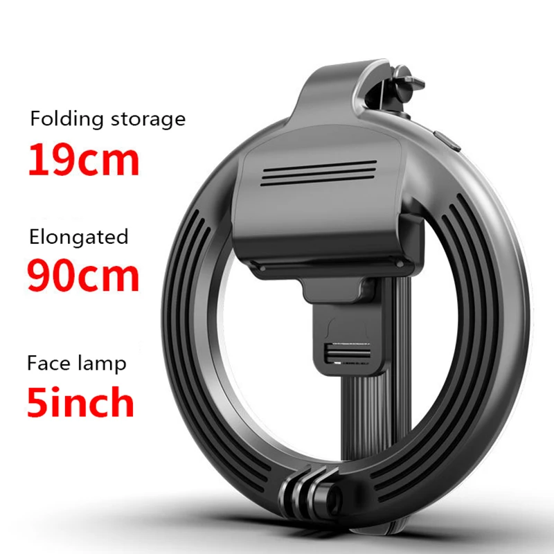 Беспроводная Bluetooth селфи палка 3 в 1 светодиодный светильник с кольцевой вспышкой