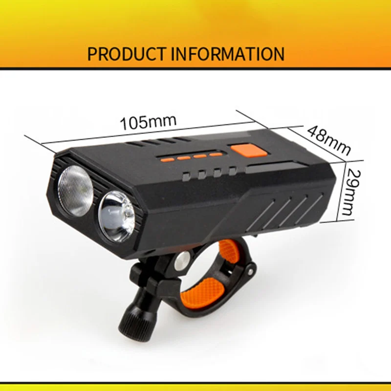 

Велосипедный передний фонарь, перезаряжаемый противоударный светильник, зарядка через USB, аксессуары для горных велосипедов