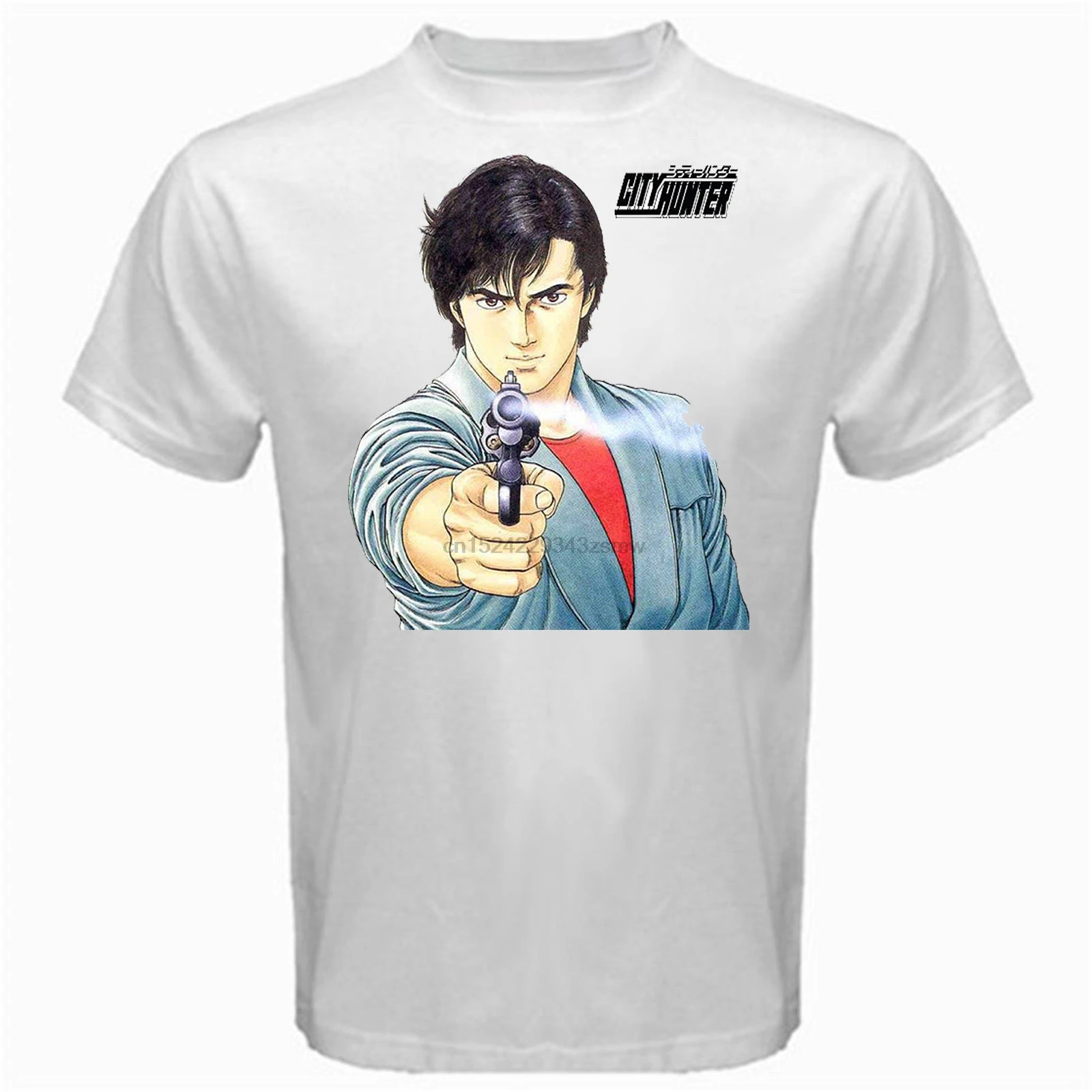 LEQEMAO Ryo saeba city hunter Классическая Аниме Манга японская футболка белая | Мужская