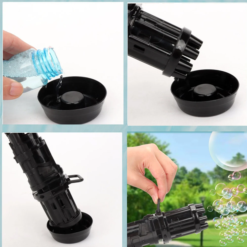 

Kids Automatic Gatling Bubble Gun Toys Summer Soap Water Bubble Machine Electric Bubble Machine For Children Gift Toys Free Ship