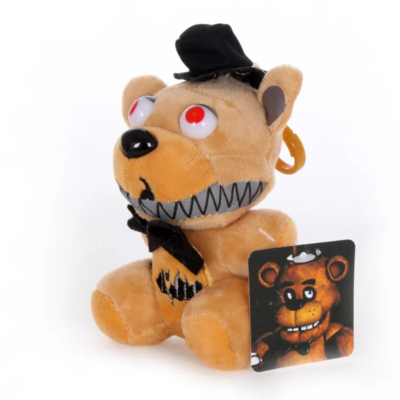 1 шт. 15-25 см поступление пять ночей у Фредди 4 FNAF плюшевые игрушки подвесной зажим брелок мягкие игрушки для подарки для детей