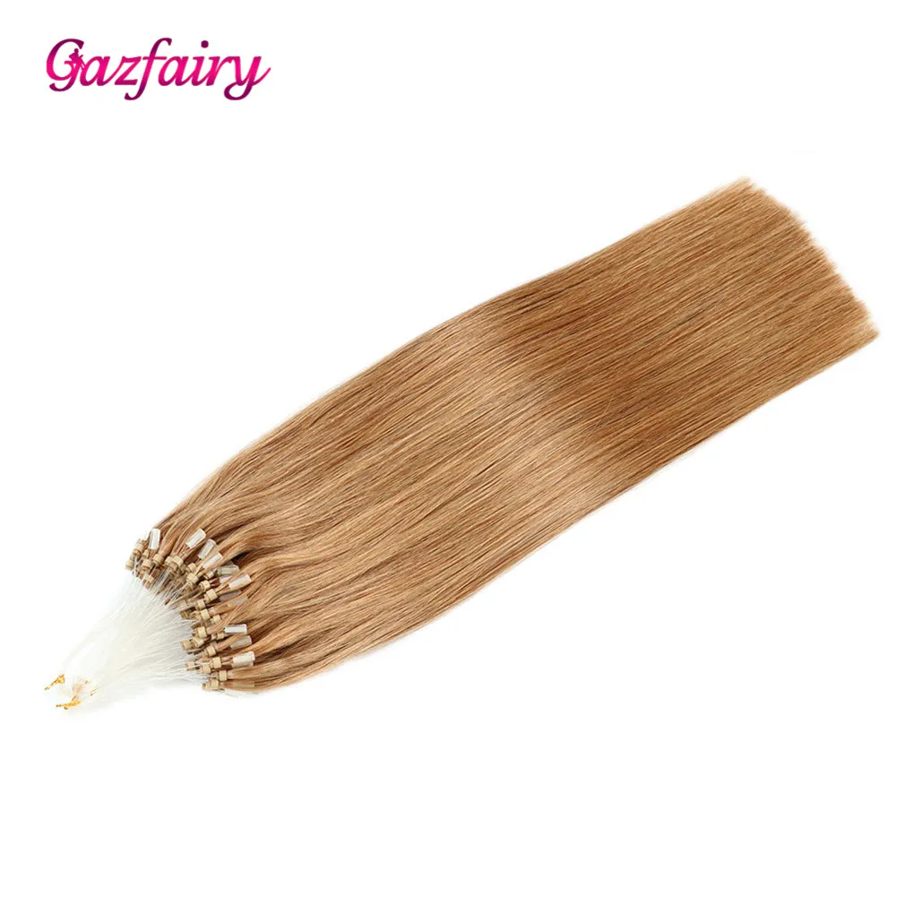 Gazfairy 1 г/локон 20 дюймов 100 г волосы Remy для наращивания на микро кольцах натуральные