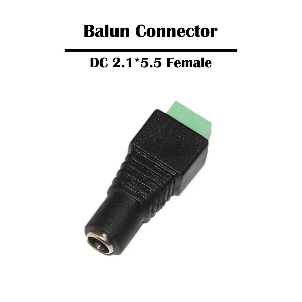 10 шт./лот коаксиальный Cat 5e BNC Balun to DC 2 1*5 5 штекер/гнездо для камеры видеонаблюдения