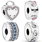 Блестящая Корона с логотипом, эмблема, замок, ваше обещание, взрыв любви, яркий браслет для Pandora, серебряный браслет с подвесками