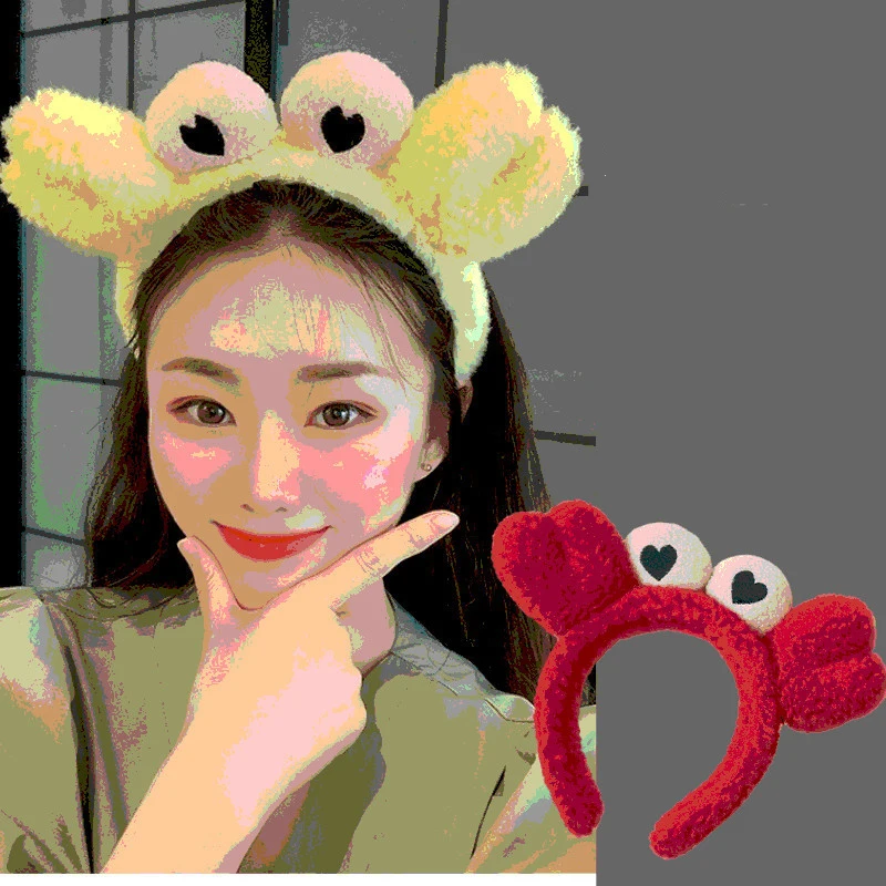 

Ruoshui Woman Lovely Crab Hairband Wash Face Headband Women Funny Hair Accessories Bezel Make Up Headwear Headwrap