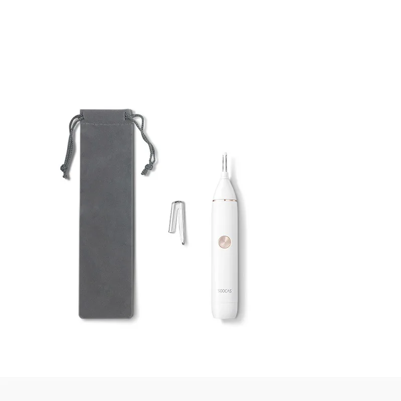 Without box Xiaomi Mijia Soocas Электрический триммер для волос в носу и бровей для мужчин бритва для ушей Триммер для волос в носу машинка для стрижки на батарейках острый инструмент - Цвет: Without box