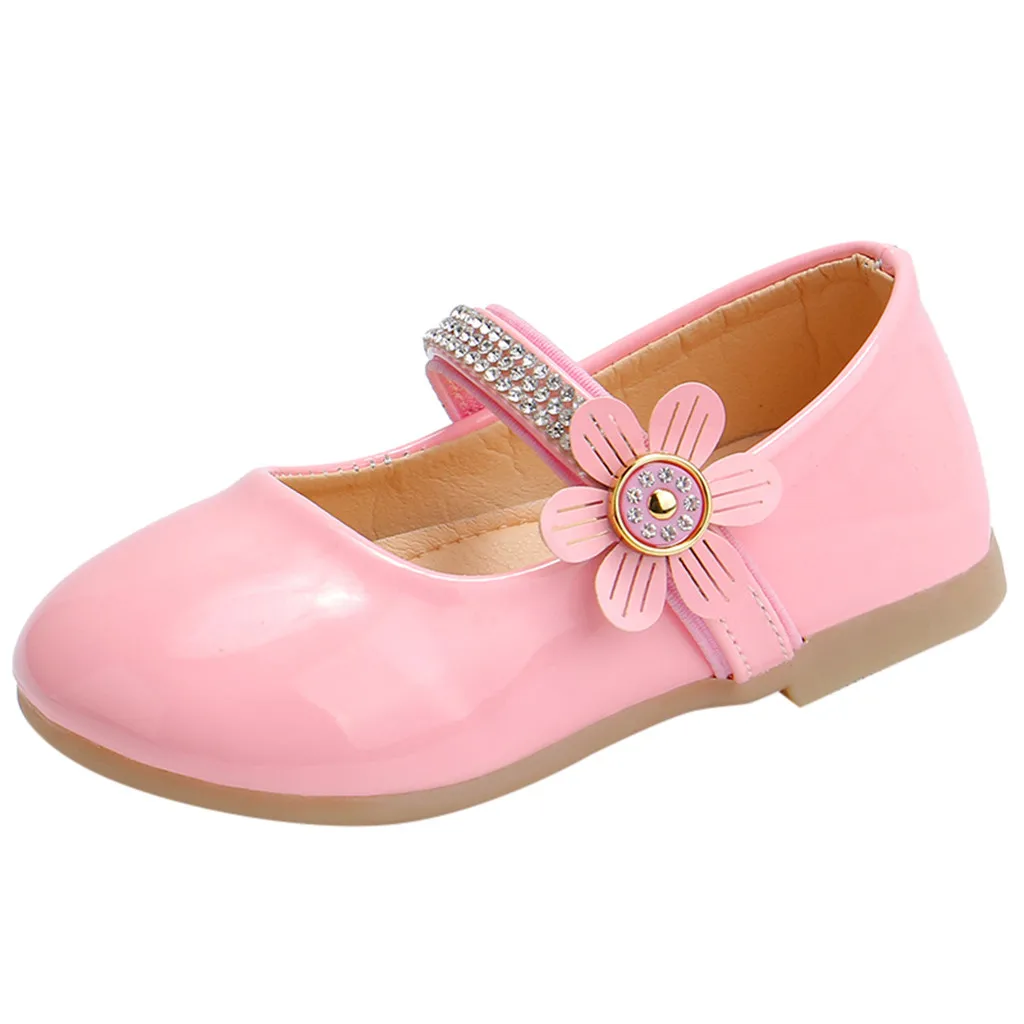 Pink Обувь для малышей младенцев; Детские тонкие сандалии с цветами; Chaussure Enfant Fille; кожаная обувь; Sandalia Infantil - Цвет: Pink