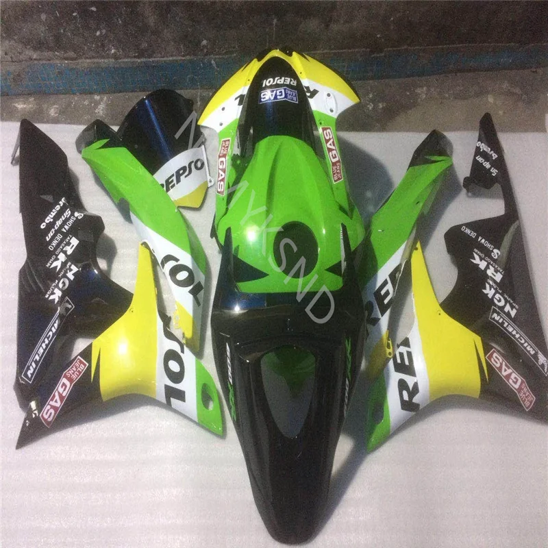

Пластиковые обтекатели для Honda CBR600RR 2007 2008, Пластиковые обтекатели CBR 600RR 2007-2008, комплекты обтекателей зеленого, черного, желтого и белого цвет...