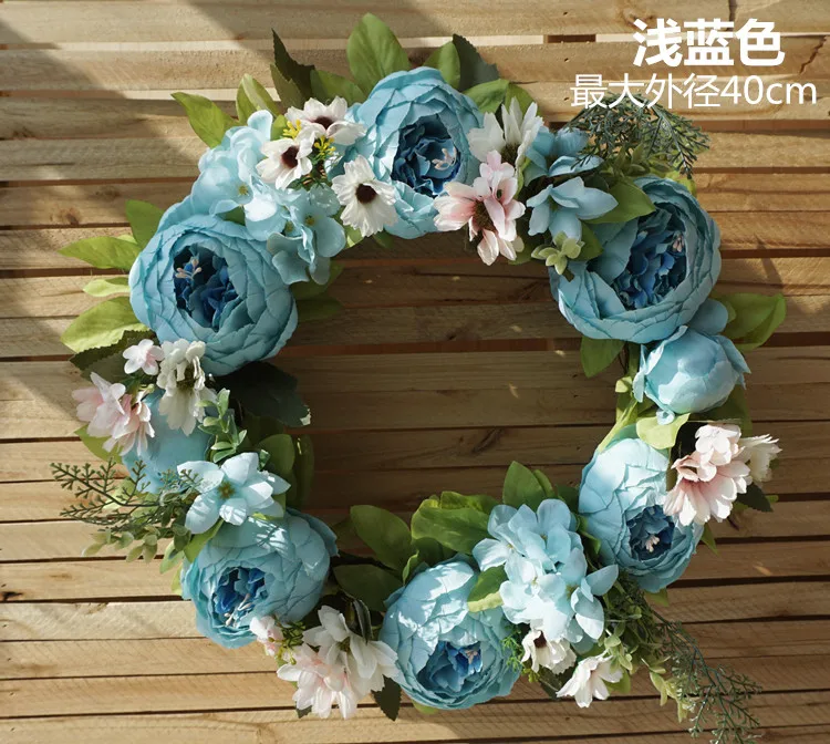

Simulation Flower Decorative Wreaths Door Hanging Ornaments Wedding Christmas Flower Garland Lintel Vines