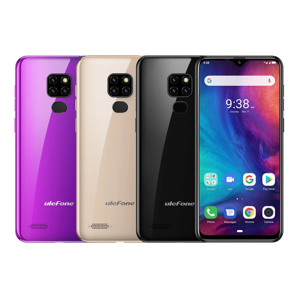 Смартфон Ulefone Note 7P Android 9 0 3 Гб ОЗУ 32 ПЗУ 3500 мА/ч 6 1 дюйма 19 2: экран face ID тройная задняя