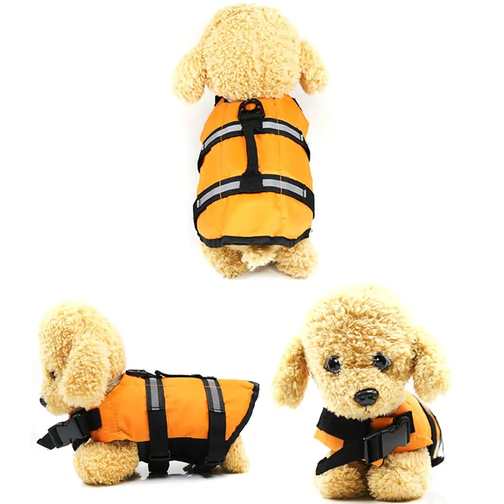 

Dogs Waterproof Adjustable Life Jacket for Small Medium Puppy Life Vest Cat Pets Vacation Safety Vest with Reflective Swimsuit
