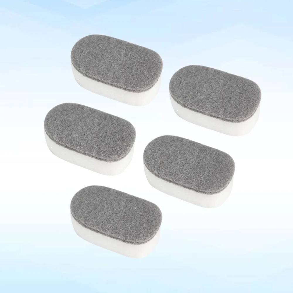 

5pcs Household Sponge Scouring Pad Home Kitchen Dishwashing Sponge Cleaning Pad Sponge Cloth (Grey + White)
