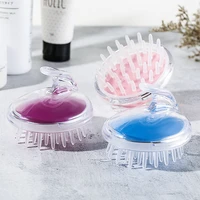 silicone shampoo brush head massage bath hair comb scalp care clean wet and dry hydrotherapy slimming brush care tool