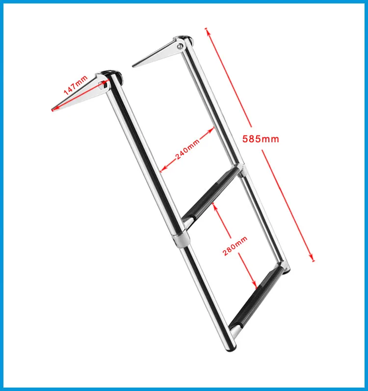 BSET MATEL 2 ступенчатая лодка из нержавеющей стали 304 телескопическая складная