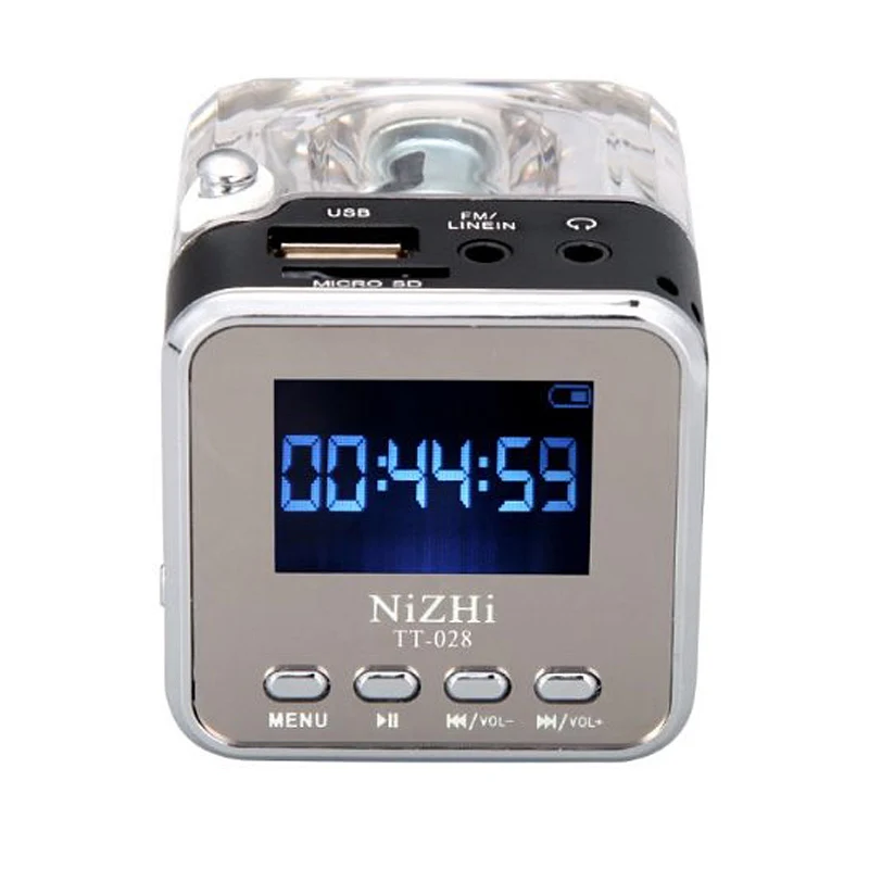 Новый цифровой портативный мини динамик Музыка MP3/4 плеер Micro SD/TF USB диск FM радио lcd