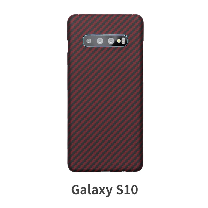 Kevlar чехол из чистого углеродного волокна для телефона Samsung Galaxy s10 s 10 plus черный