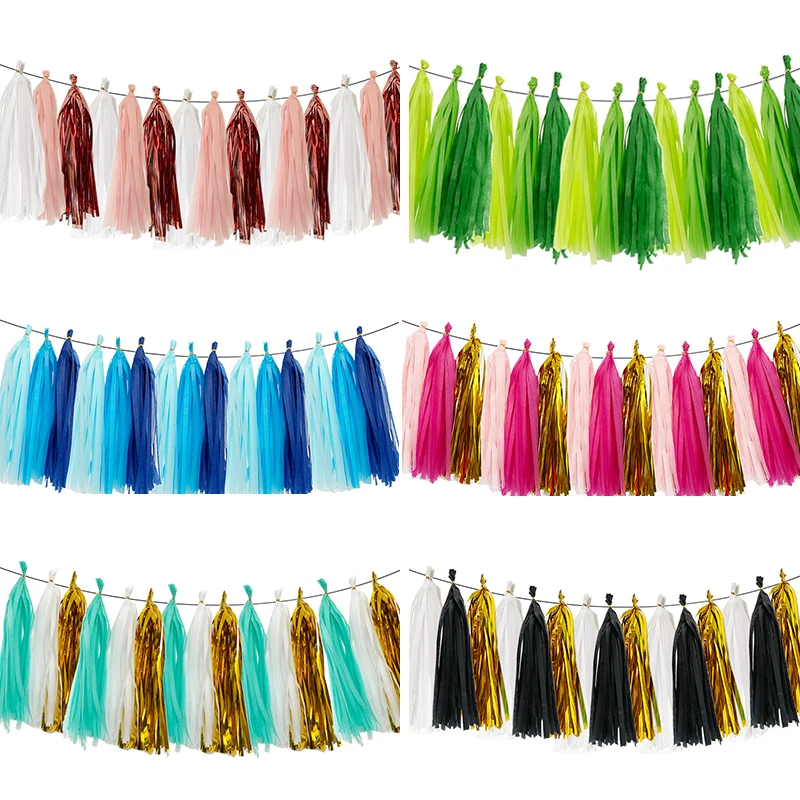 5 шт./упаковка детские носки сделай сам папиросной бумаги гирлянды с кисточками