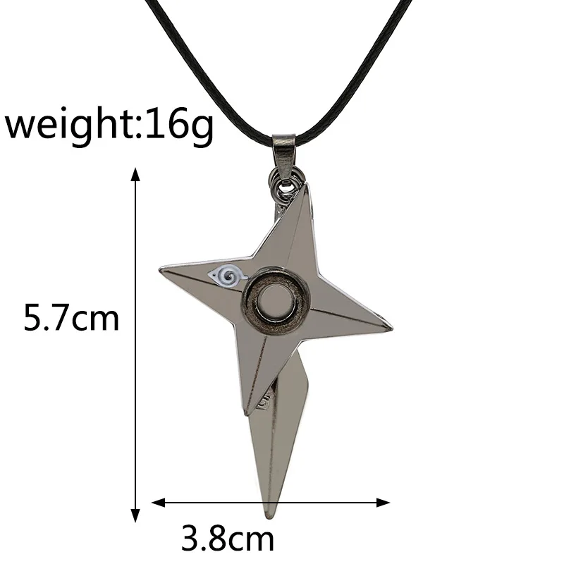 

NARUTO Necklace Kunai Shuriken Dart Weapon Konoha Logo Uzumaki Naruto Pendant Leather Cosplay Anime Jewelry Wholesale