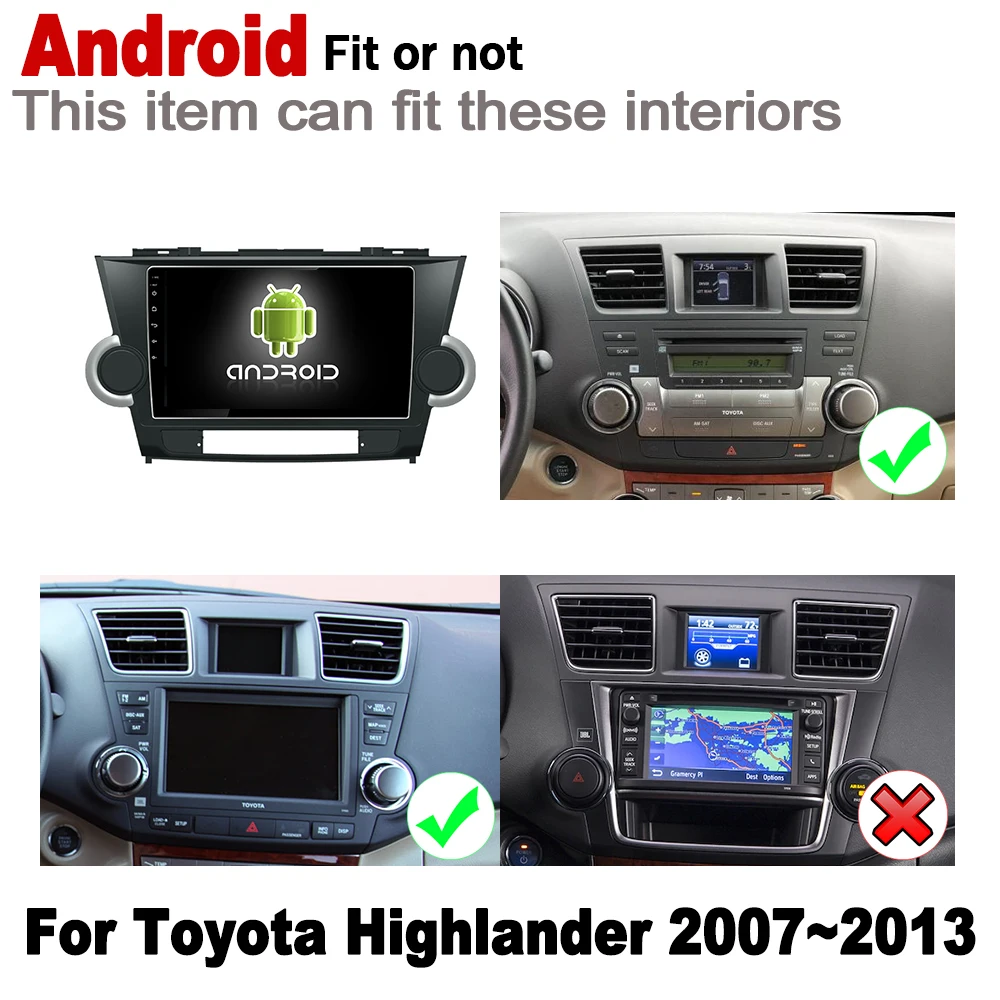 Автомобильный DVD мультимедийный плеер для Toyota Highlander 2007 2008 2009 2010 2011 2012 2013