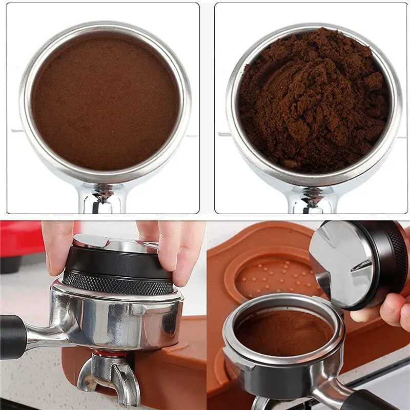 Herramienta de distribuci&oacute;n de caf&eacute; de acero inoxidable 304, martillo nivelador de polvo de caf&eacute;, compatible con portfiltro, 51/53/58mm-3