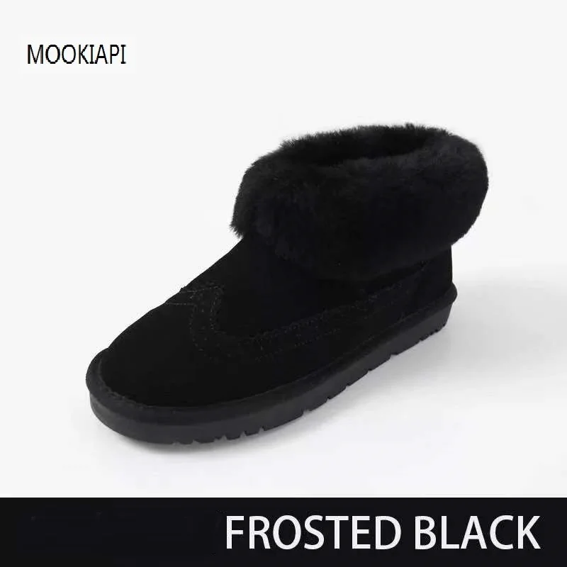 Сапоги женские из 2021 натуральной овчины короткие сапоги 100% шерсти бесплатная