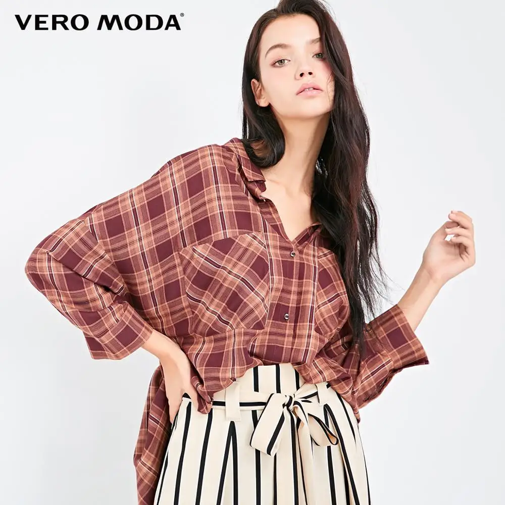 Vero Moda Новая женская Свободная рубашка с открытыми плечами и завязками на спине с завязками на 3/4 рукавом | 318331517
