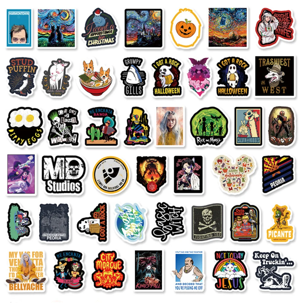 50 шт. наклейки для ноутбука автомобиля шлема чемодана мотоцикла|Наклейки| |