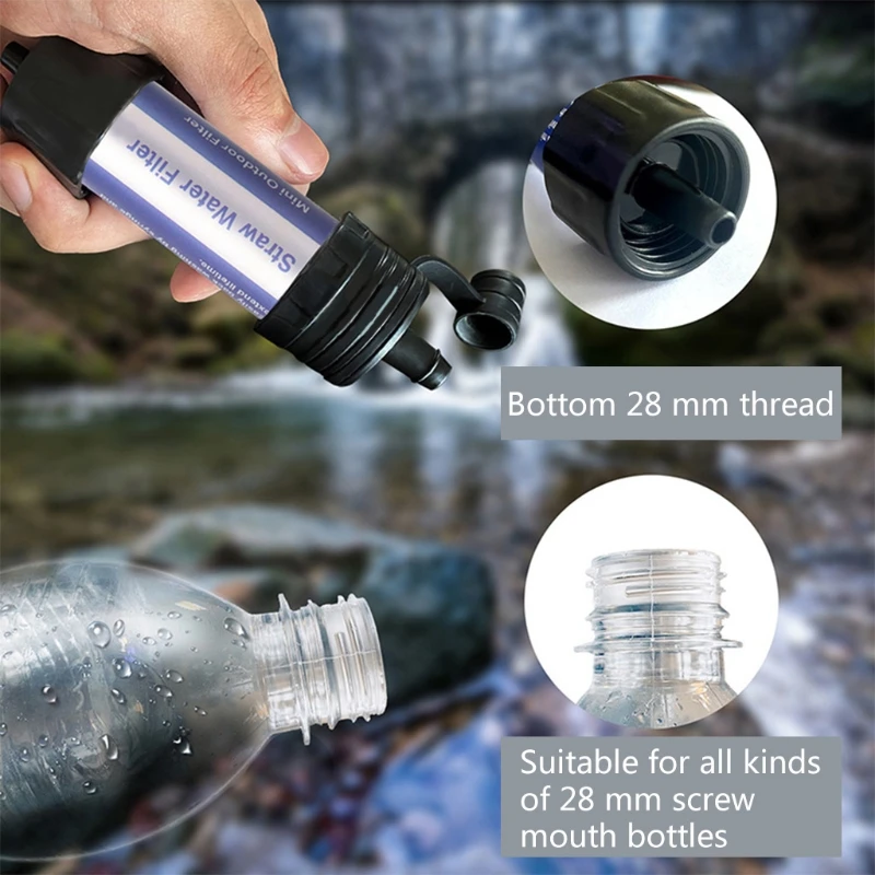 

R58B Multi-purpose Water Filter Straw 0.01 Microns Portable Personal Water Filter Emergency Survival for Wilderness Travel