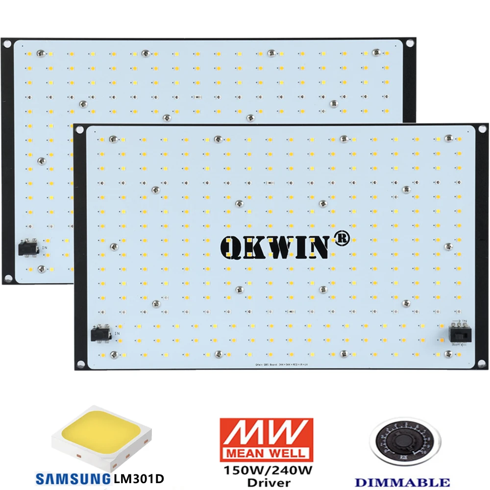 1pcs 120w/240w Led Grow Light Quantum Board Full Spectrum Samsung LM301b 3000K/3500K/4000K/3000K+660nm Meanwell driver DIY parts