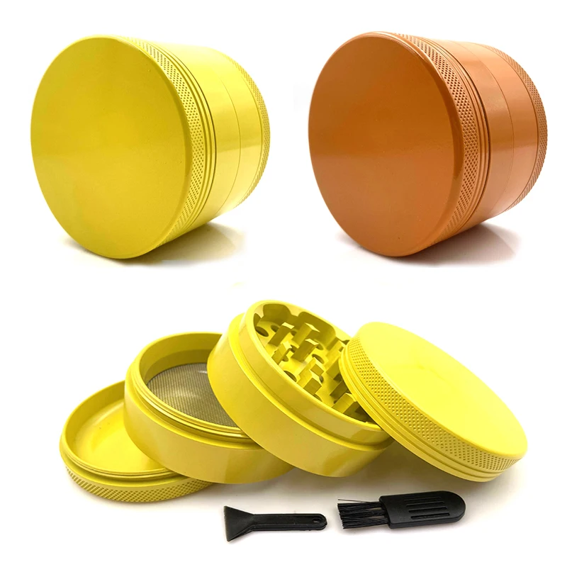 Non-Stick Tobacco Grinder Silicone Ceramic Coated 4 Layers 63mm Aluminium Alloy Herb Grinder for Smoking Weed Tobacco Crusher 4 layer tobacco grinder herb mill crusher 63mm aluminum alloy herb grinder tobacco smoke grinders men smoking accessories