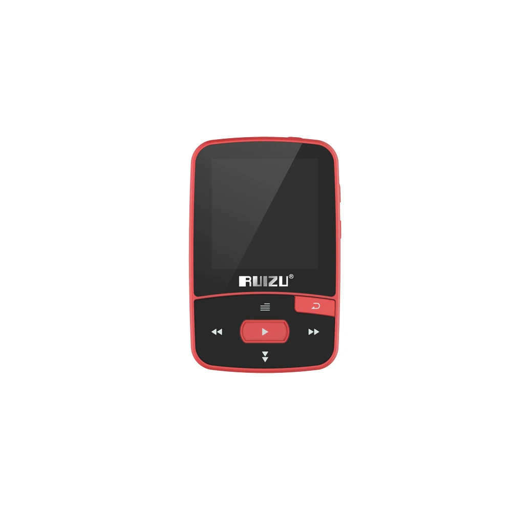 Red Спортивный мини Bluetooth Mp3 плеер Ruizu X50, музыкальный аудио Mp 3 с радио цифровым Hi-Fi экраном, Fm Flac Usb, 8 ГБ, без потерь - Цвет: Red