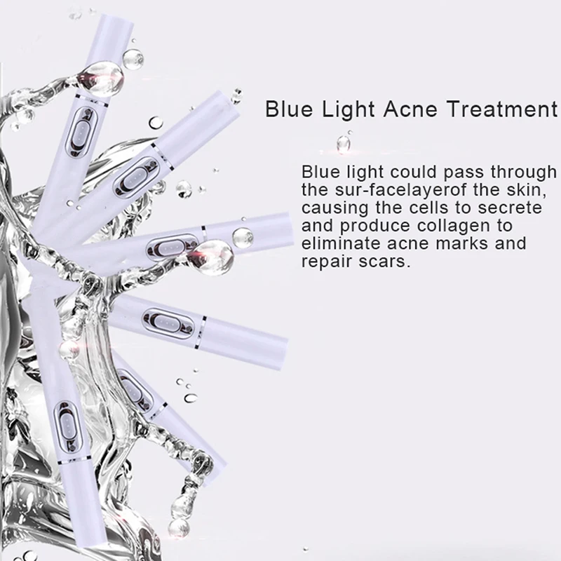 

Blue light acne-proof pen warm nursing massage instrument portable wrinkle remover beauty instrument scar removal device