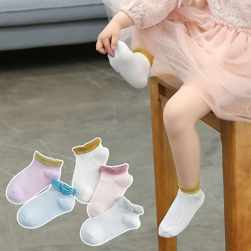 5 пара/лот Детские носки Короткие для мальчиков и девочек с милым мультяшным