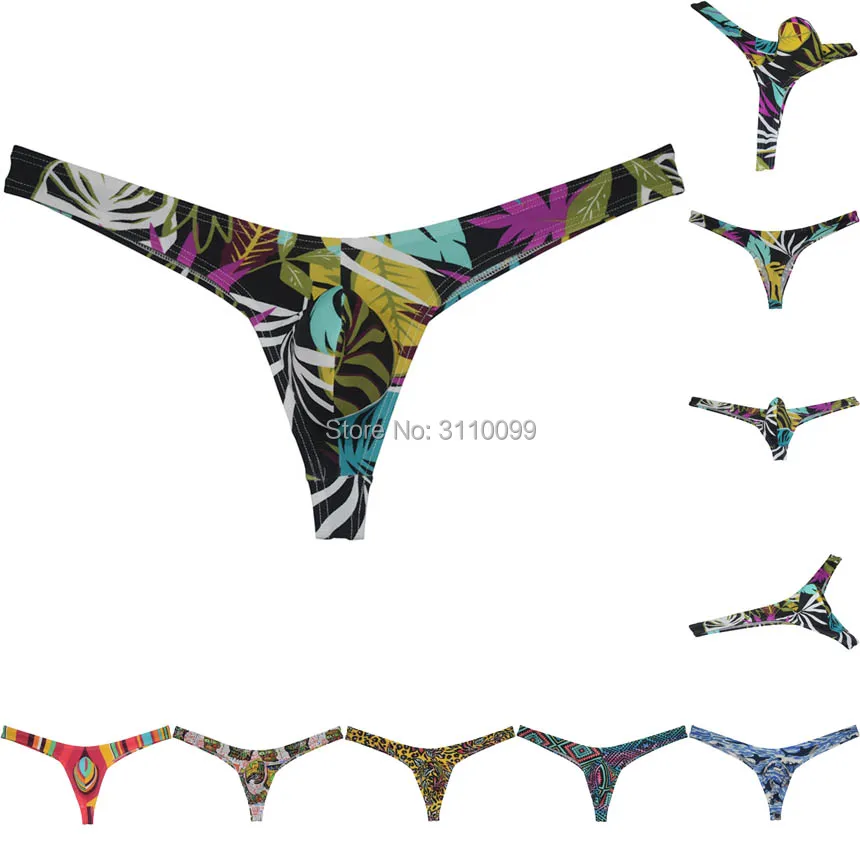 

Men's Bikini Thong Underwear Contour Pouch Sports T-Back Posing G-string