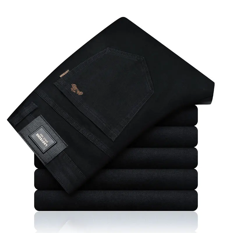 

Luren Classic Car Jeans Men's Spring and Fall Thick Section Mid-year Business Casual Straight-leg Loose Elastic Men's Pants