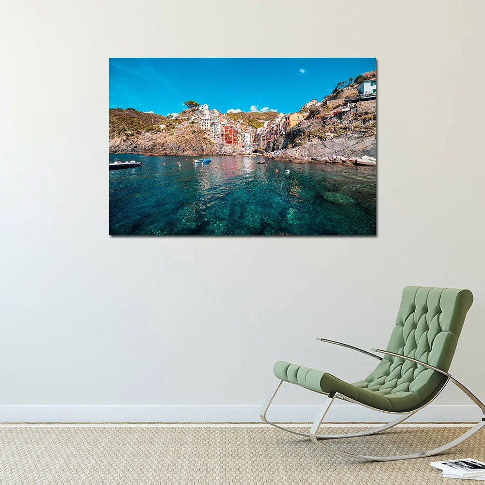 Сорренто Амальфи Италия пейзажный постер холст без рамы картина настенные