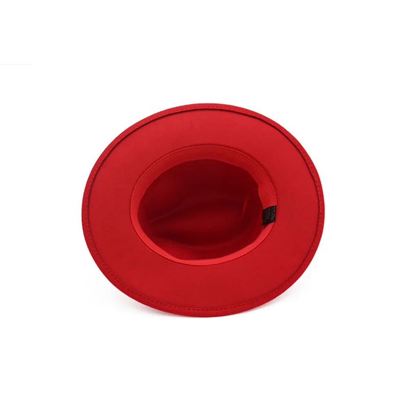 Мужская фетровая шляпа с широкими полями классическая черная или красная из