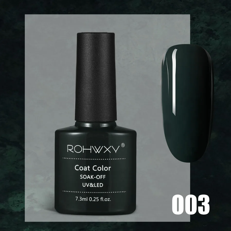 A003 ROHWXY 7,3 мл Гель-лак для ногтей для маникюра 60 цветов УФ-светодиодный Гель-лак впитывающий Гель-лак для рисования Гель-лак Инструменты для дизайна ногтей - Цвет: A003