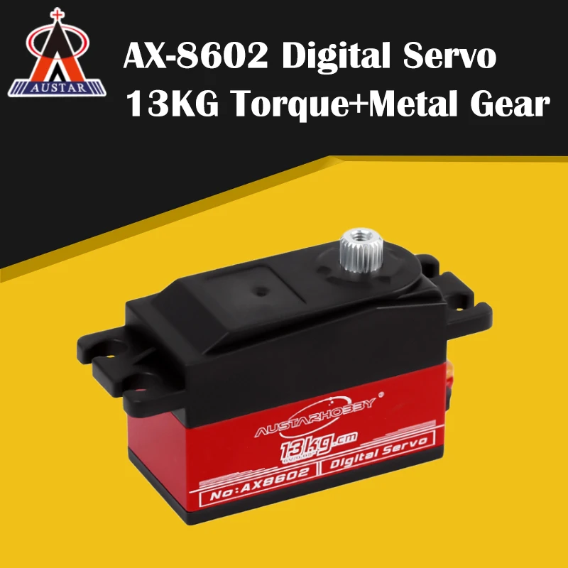 

Hot Sale AUSTAR AX-8602 13KG Torque Digital Core Motor Servo With Metal Gear for On-Road RC Touring Car Drift Car RC Plane Model