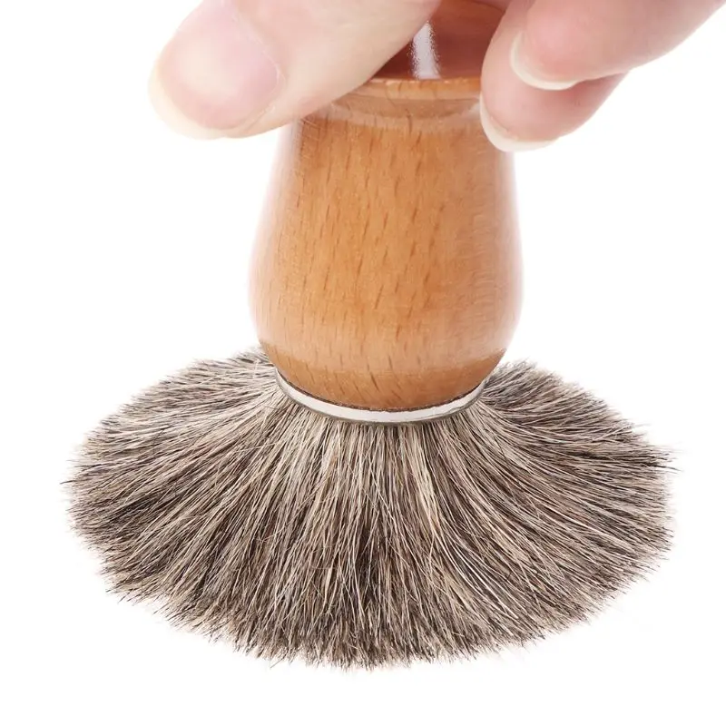 

Salon Badger Hair Wood Handle Wet Shaving Brush For Men Shave Barber Tool 100mm*35mm Brush