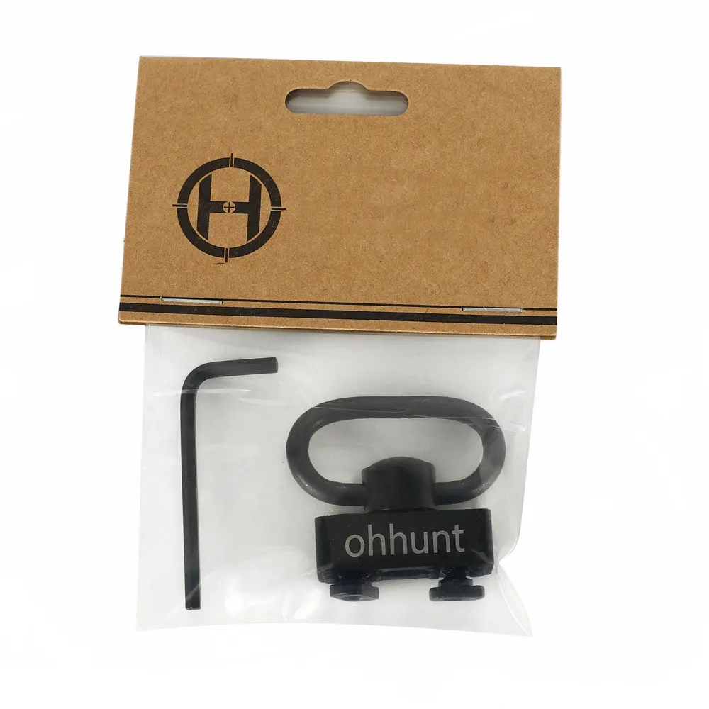 

Tactical Push Button Quick Detach Sling Adapter Mount For Hunting Rifle Free Float Keymod M-LOK Handguard Rails