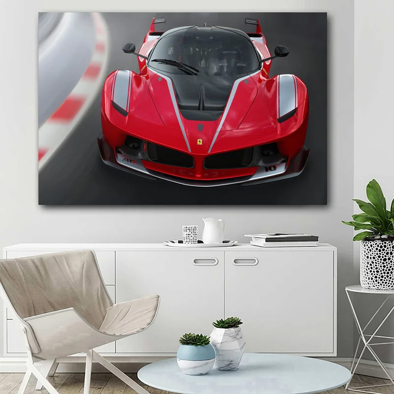 Картина на холсте Ferraris FXX K racecars Supercar настенные постеры для декора